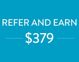 The inscription Refer and Earn $379