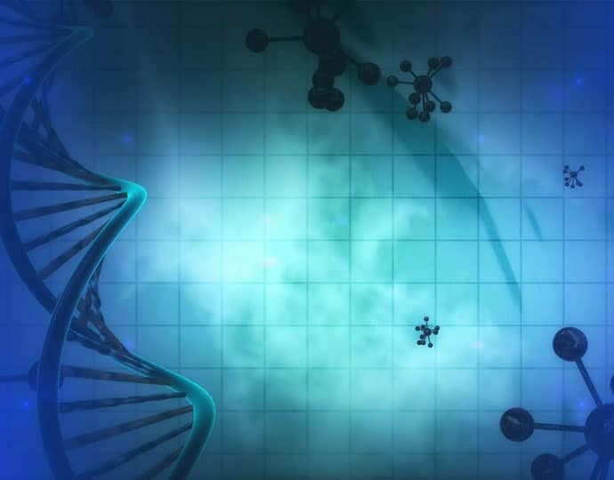 A drawn DNA grid symbolizes the usage of Botox for Scrotum