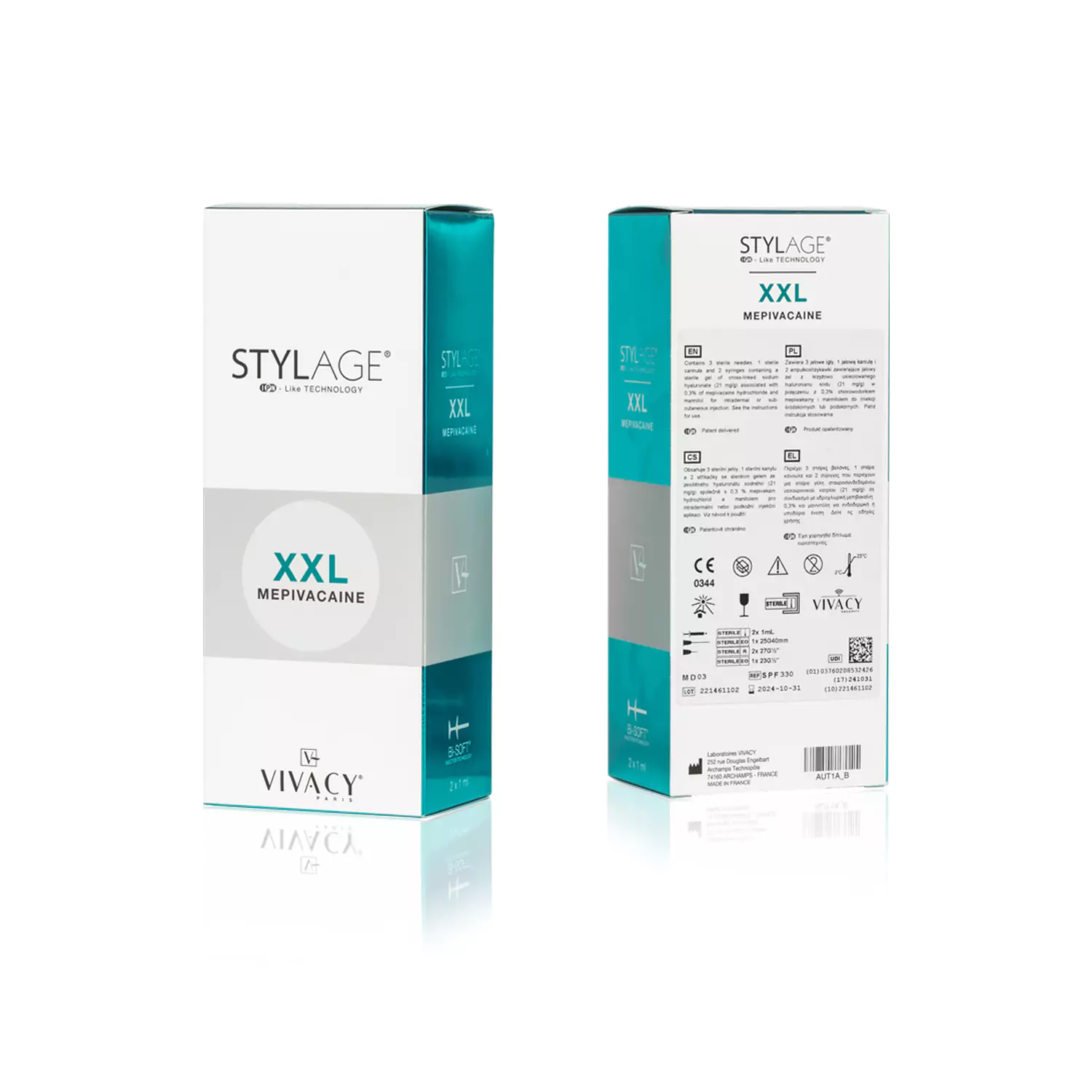 stylage bi soft xxl mepivacaine f b