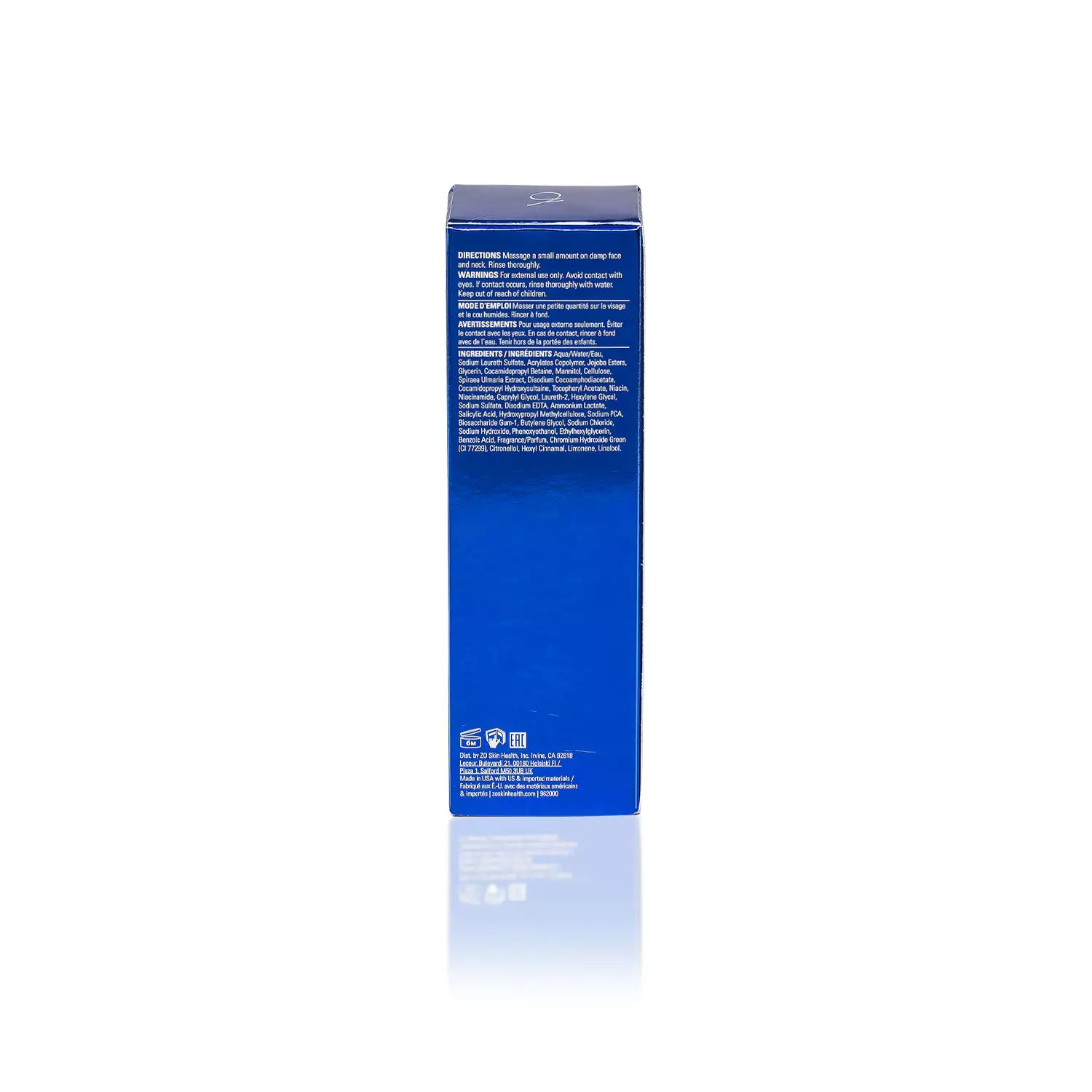 zo exfoliating cleanser 200 ml back