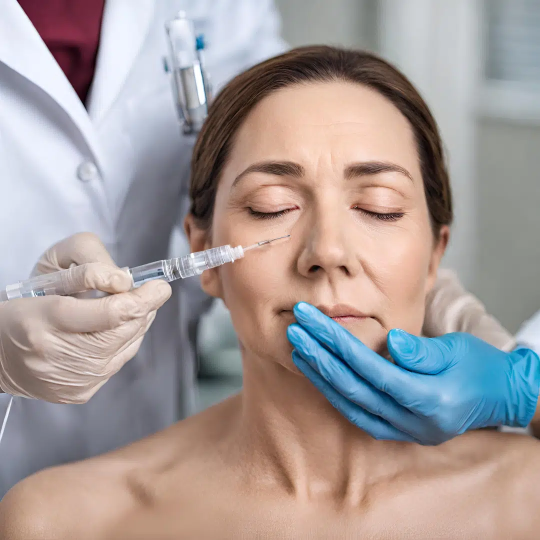 A woman undergoing Belotero injections