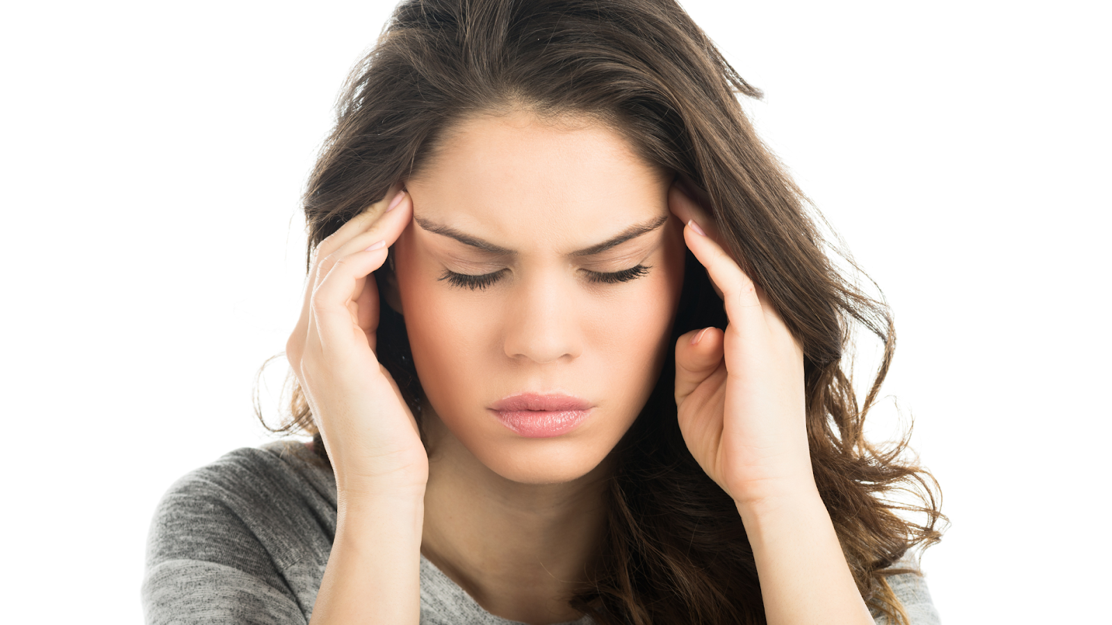 A woman suffering from chronic migraine.