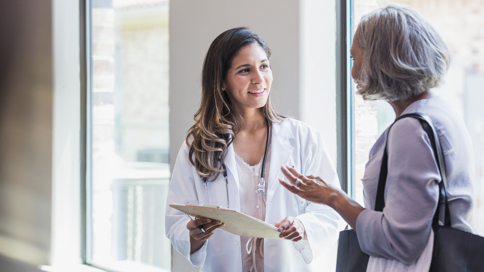 A patient discussing their condition with a doctor.