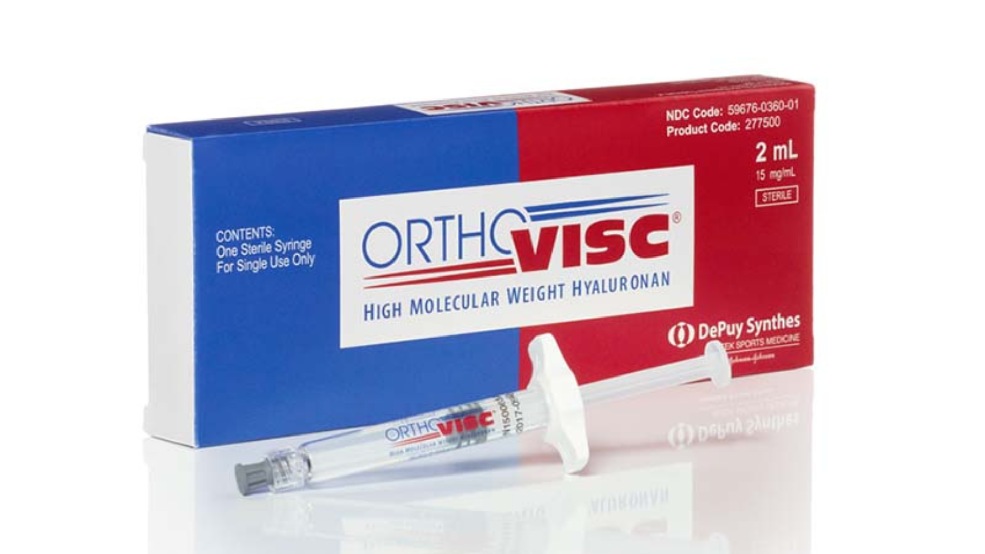 Orthovisc knee injection's packaging.