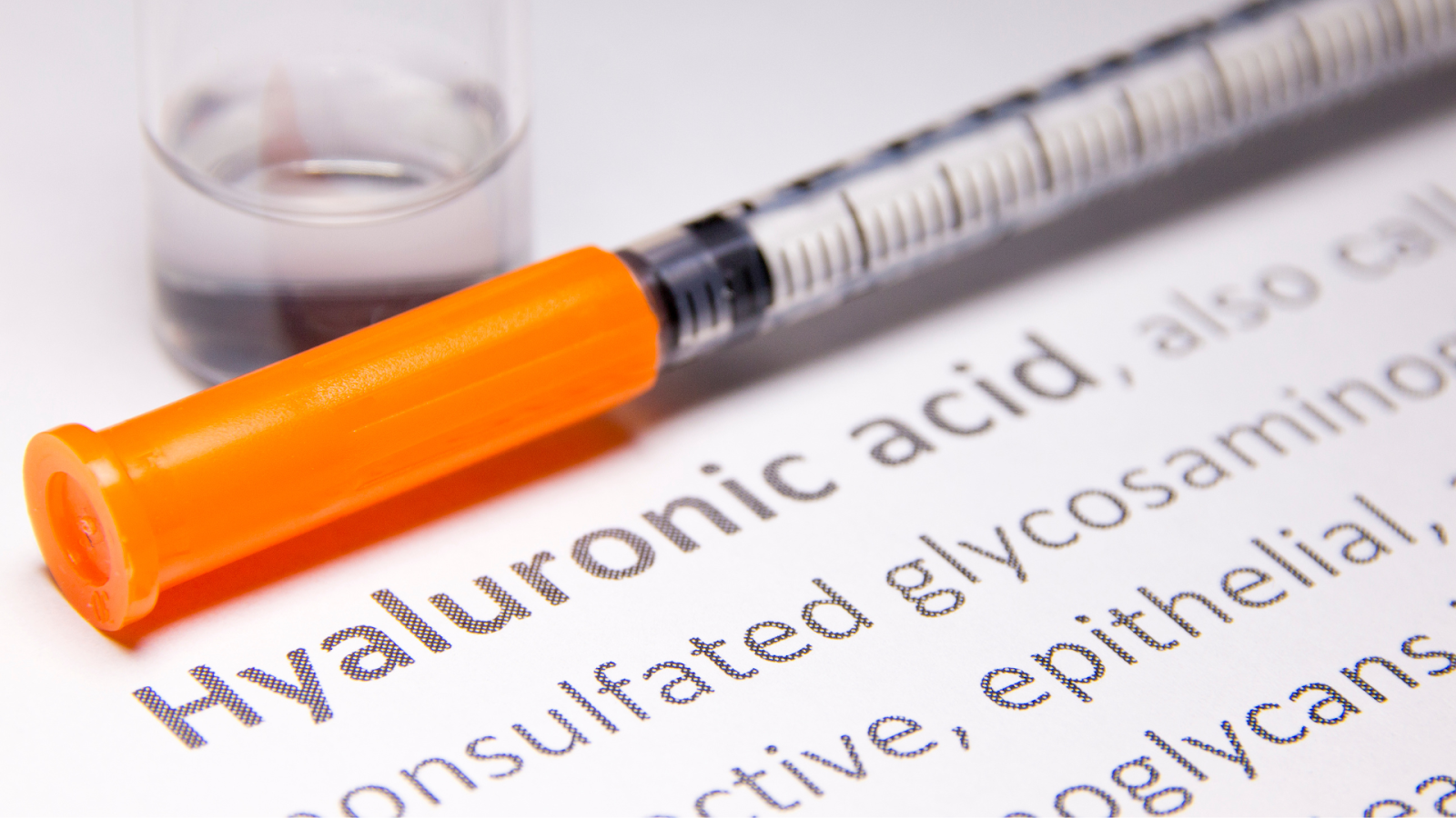 A hyaluronic acid injection.