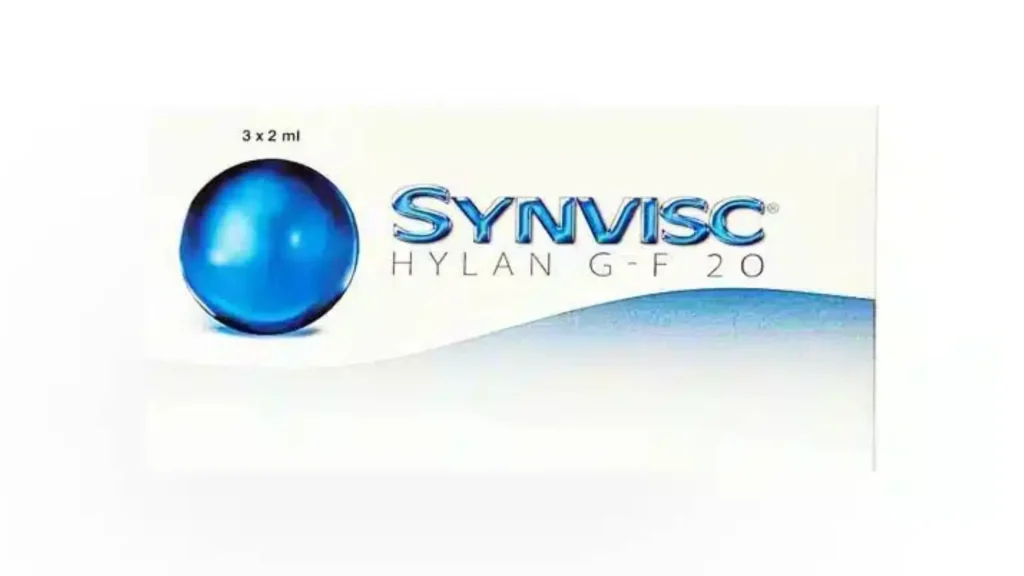 The Synvisc injections packaging.