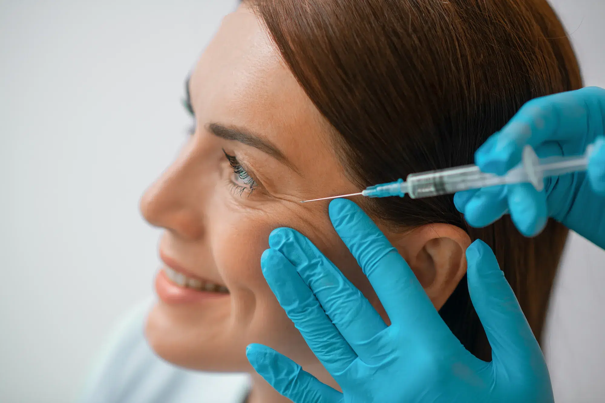 female patient getting botox injection