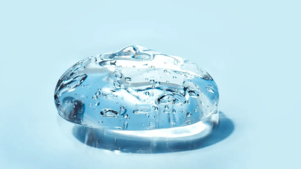 A close-up shot of a hyaluronic acid gel.